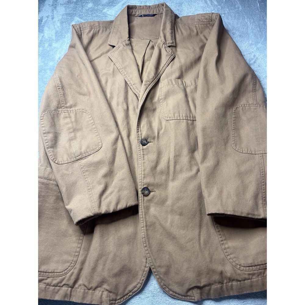 Duluth Trading Co Mens Brown Cotton Canvas Chore Coat Blazer Jacket XLT